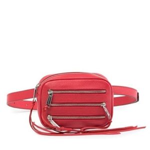 Rebecca Minkoff red leather belt purse bag
